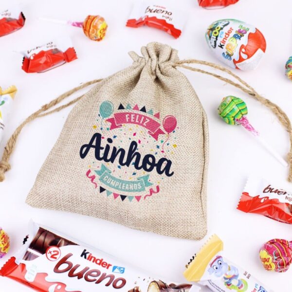 Bolsa Chuches y Choco Personalizada Feliz... - Imagen 2