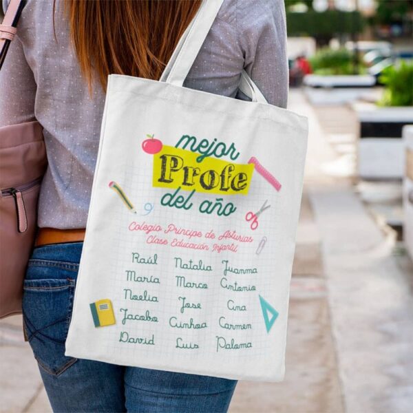 Bolsa de Tela Personalizada El Mejor Profe - Imagen 2