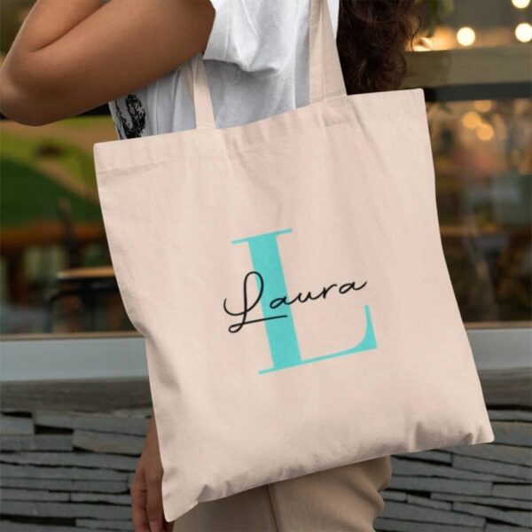Bolsa de tela Personalizada Inicial y Nombre