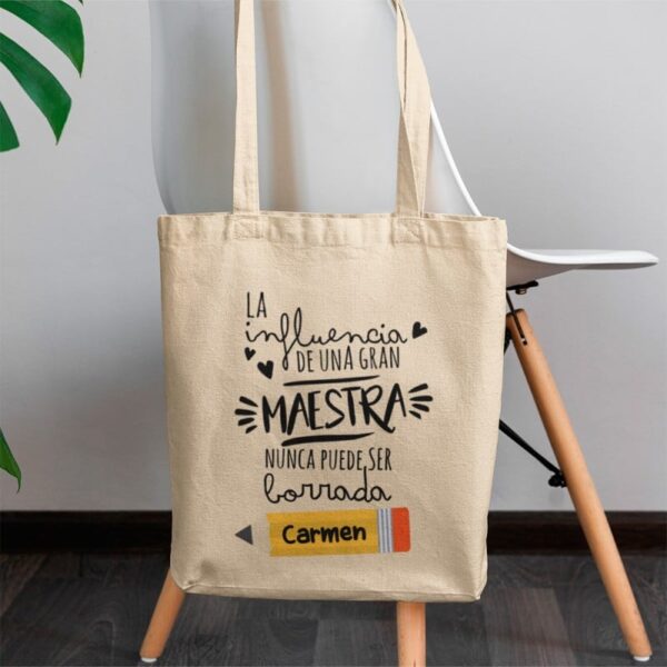 Bolsa Tote Personalizada Una Gran Maestra - Imagen 2