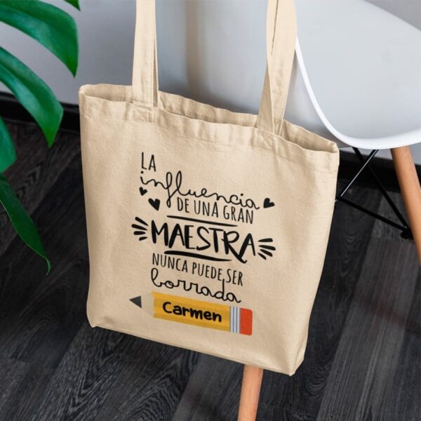 Bolsa Tote Personalizada Una Gran Maestra - Imagen 3