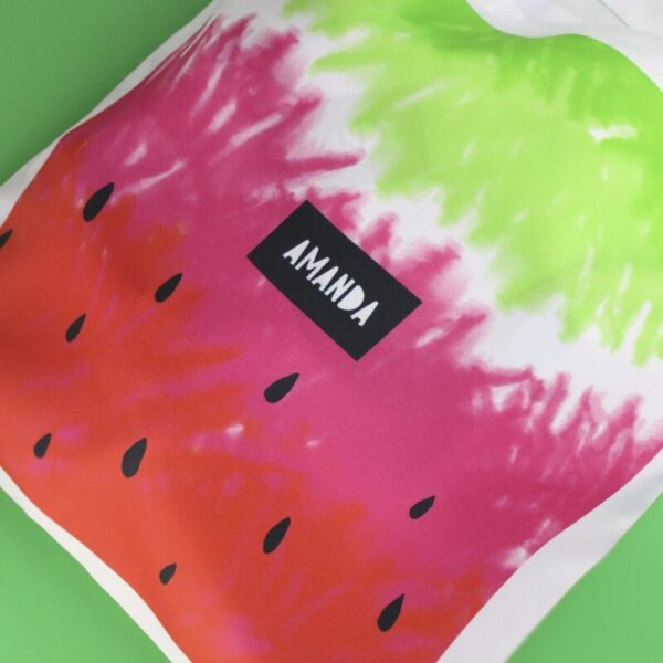 Bolsa de tela Sandía Personalizada con Nombre - Imagen 3