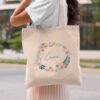 Bolsa Tote Nombre Floral