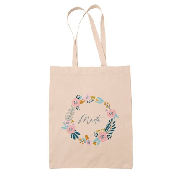 Bolsa Tote Nombre Floral - Imagen 3