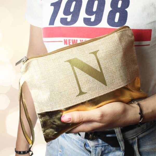 Bolso Neceser Personalizado Dorado - Imagen 2