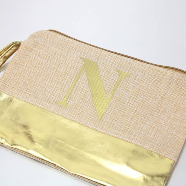 Bolso Neceser Personalizado Dorado - Imagen 3