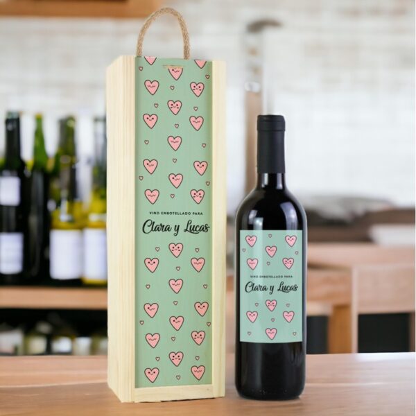Botella de Vino Personalizada para Parejas - Imagen 2