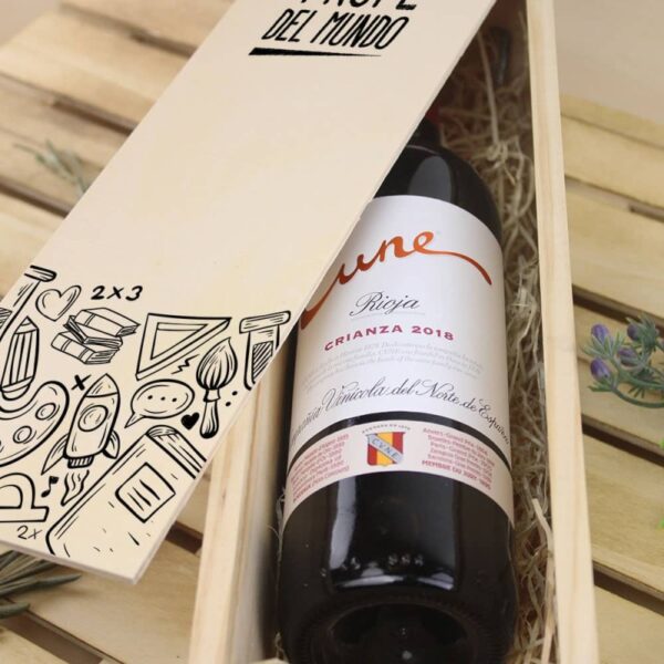 Caja 1 Botella de vino Personalizada 