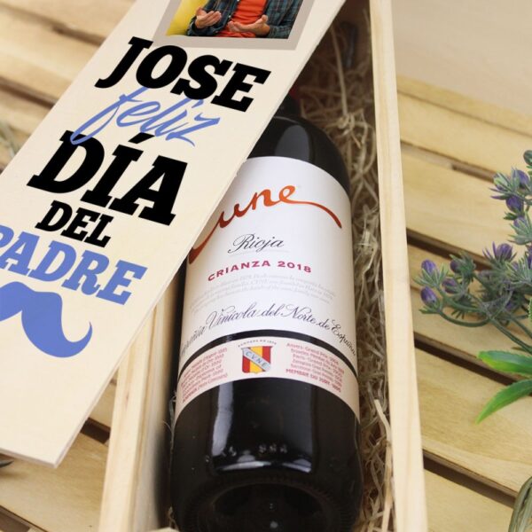 Caja 1 Botella de vino Tinto Personalizada... - Imagen 2