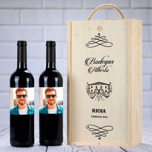 Caja Regalo con Botella de vino Personalizada - Imagen 3