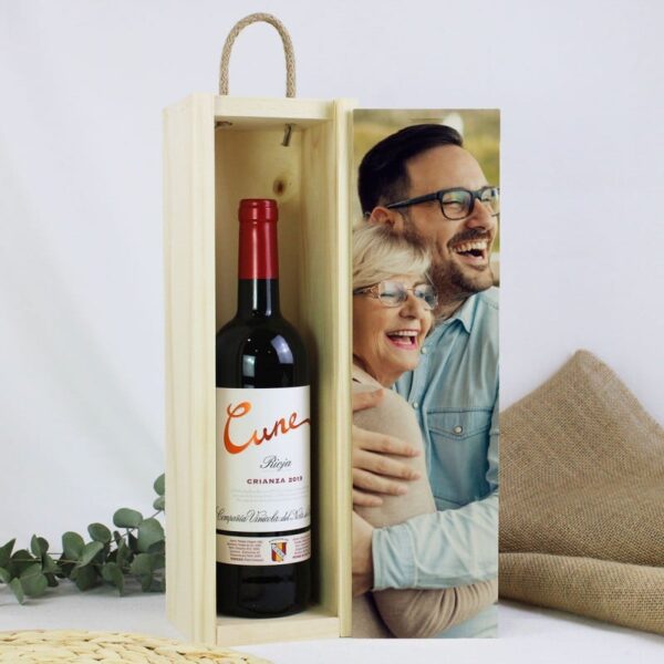 Caja Botella de Vino Rioja Personalizada con Foto - Imagen 2
