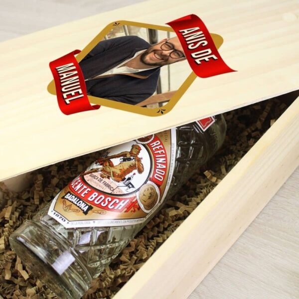 Caja Regalo Personalizada Botella Anís del Mono - Imagen 3