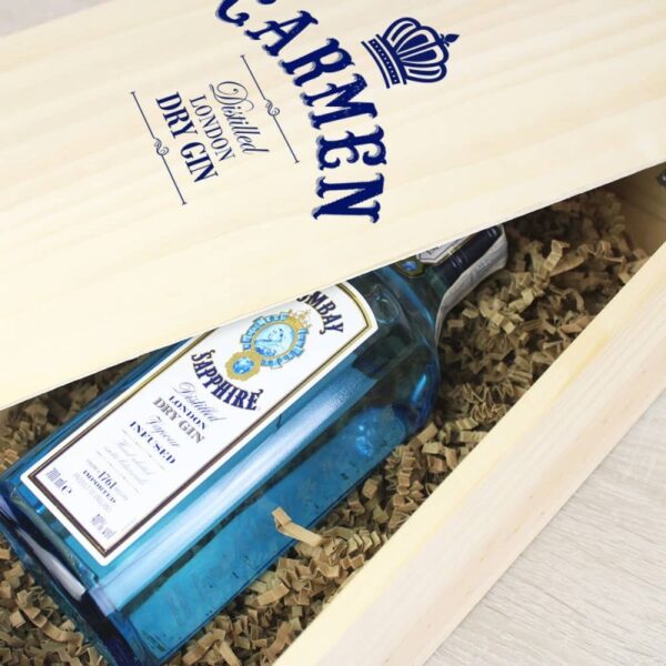 Caja Regalo Botella Bombay Sapphire Personalizada - Imagen 2