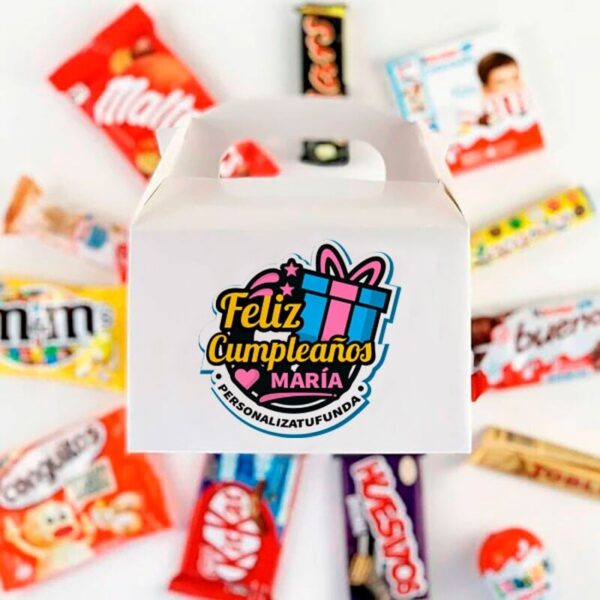 Caja Regalo Chocolatinas Personalizada Feliz... - Imagen 2