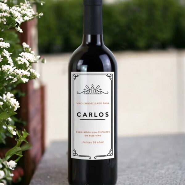Caja Regalo Cumpleaños Botella de Vino... - Imagen 3