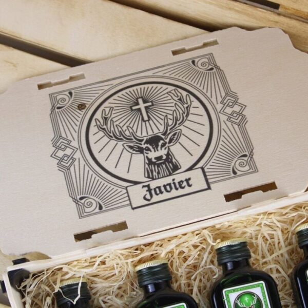 Caja Regalo Personalizada 4 Mini Botellas... - Imagen 2