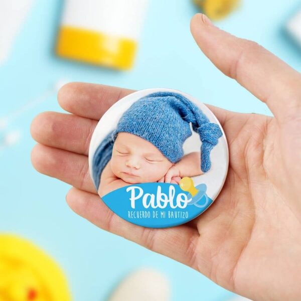 Chapa Personalizada con Foto Bautizo - Imagen 3