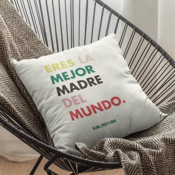 Cojín Personalizado La Mejor Madre del Mundo - Imagen 2
