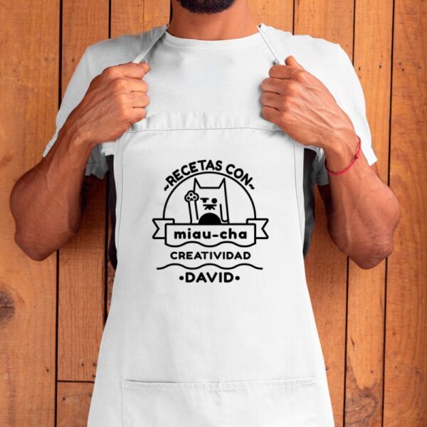 Delantal Personalizado Recetas con Miau-cha... - Imagen 2