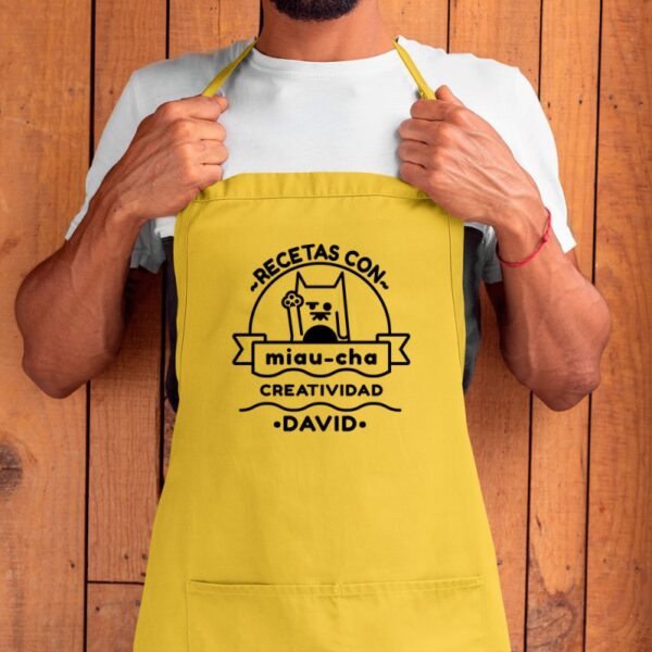Delantal Personalizado Recetas con Miau-cha... - Imagen 3