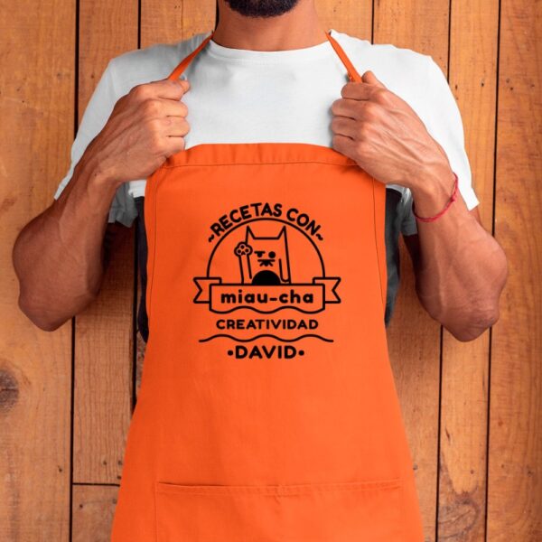 Delantal Personalizado Recetas con Miau-cha... - Imagen 4