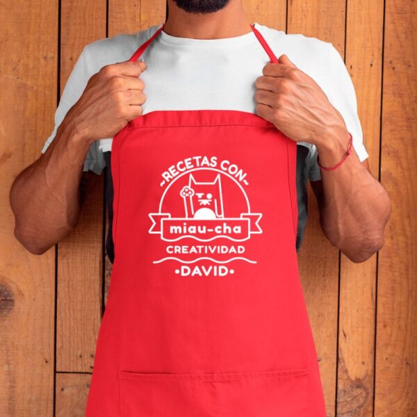 Delantal Personalizado Recetas con Miau-cha... - Imagen 5