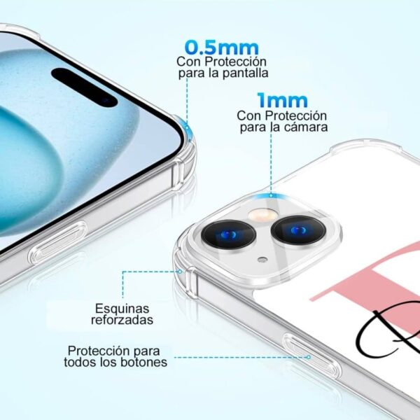 Funda iPhone Personalizada Anti Golpes Inicial... - Imagen 5