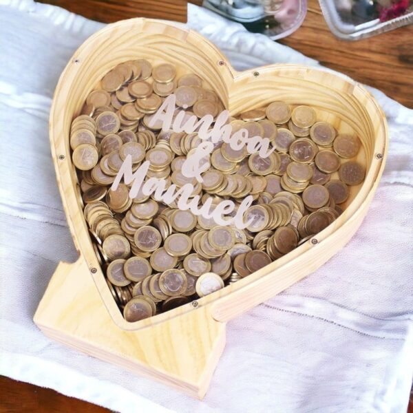 Hucha Corazón para Parejas Personalizada - Imagen 2
