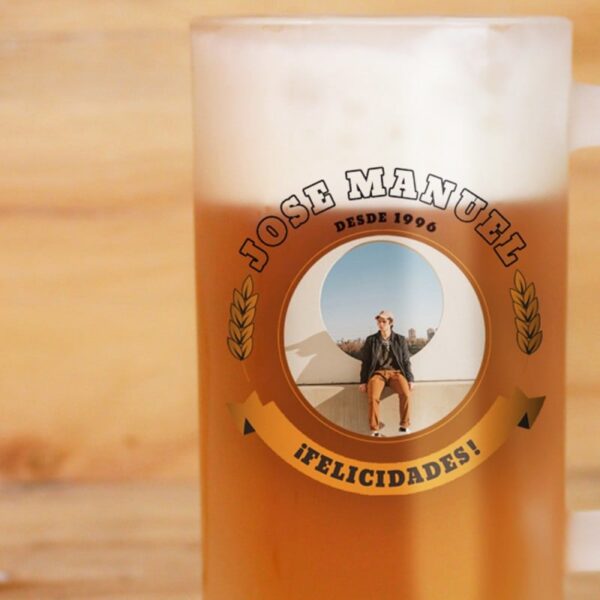 Jarra de Cerveza Personalizada con Foto - Imagen 2