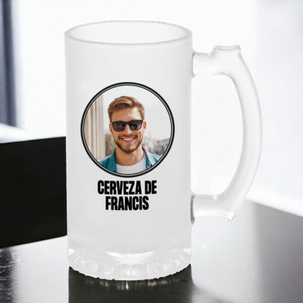 Jarra de Cerveza Personalizada Foto y Nombre - Imagen 2