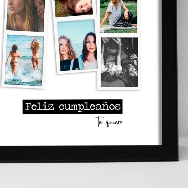 Lámina Personalizada Feliz Cumpleaños con 9 Fotos - Imagen 2