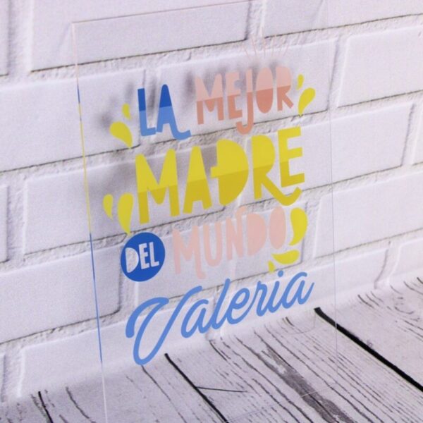Lámina Transparente Personalizada La Mejor... - Imagen 2