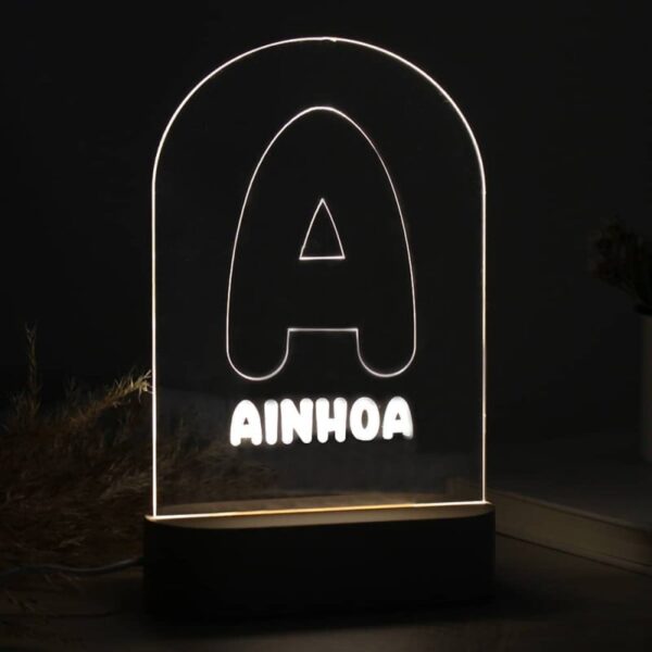 Lámpara Led Personalizada Inicial y Nombre - Imagen 3