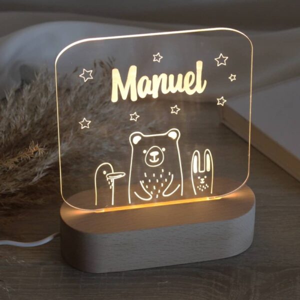Lámpara Led Personalizada Osito - Imagen 4