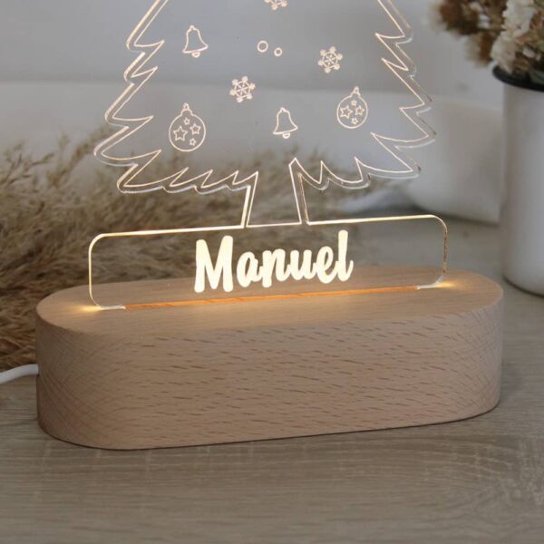 Lámpara Personalizada Árbol de Navidad con Base... - Imagen 3