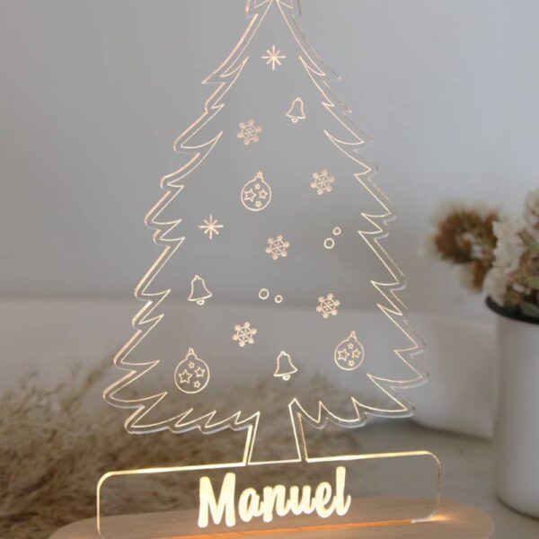 Lámpara Personalizada Árbol de Navidad con Base... - Imagen 5