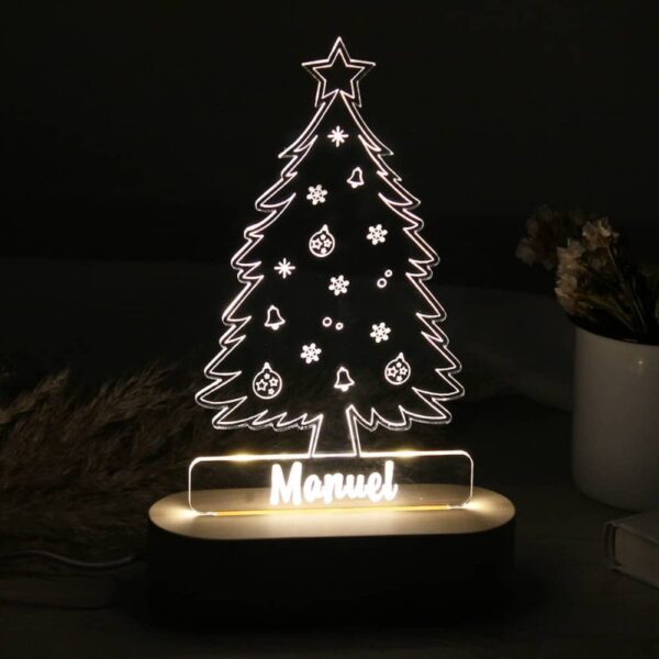 Lámpara Personalizada Árbol de Navidad con Base... - Imagen 6