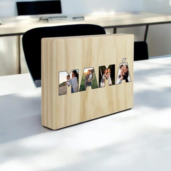 Madera Personalizada con fotos MAMA - Imagen 2