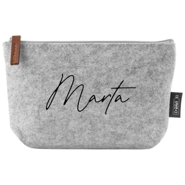 Neceser Fieltro Gris con Nombre - Imagen 3