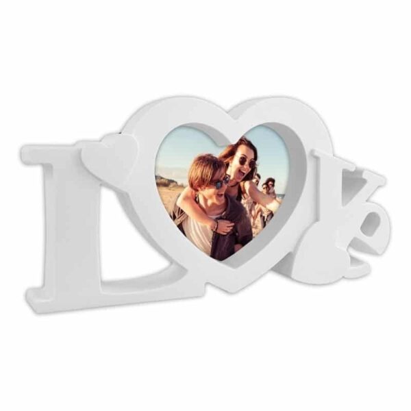 Portafotos personalizado LOVE (Blanco) - Imagen 3