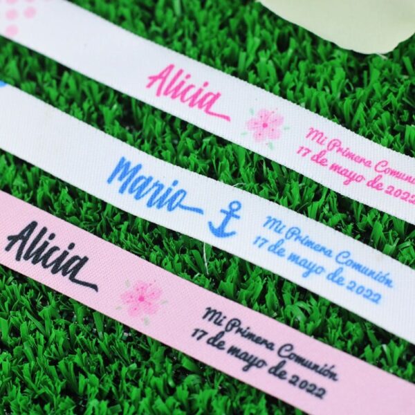 Pulsera de Tela Personalizada Comunión - Imagen 2