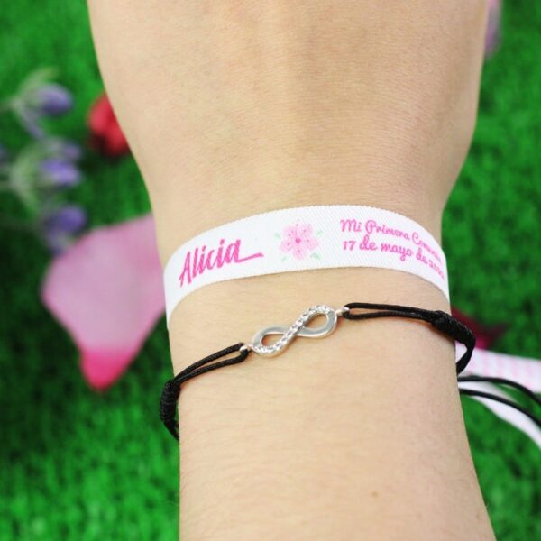 Pulsera de Tela Personalizada Comunión - Imagen 3