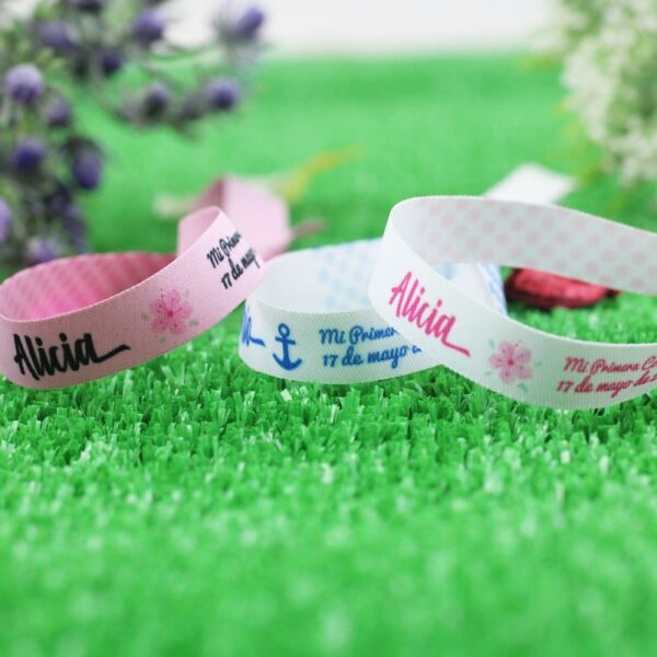 Pulsera de Tela Personalizada Comunión - Imagen 5
