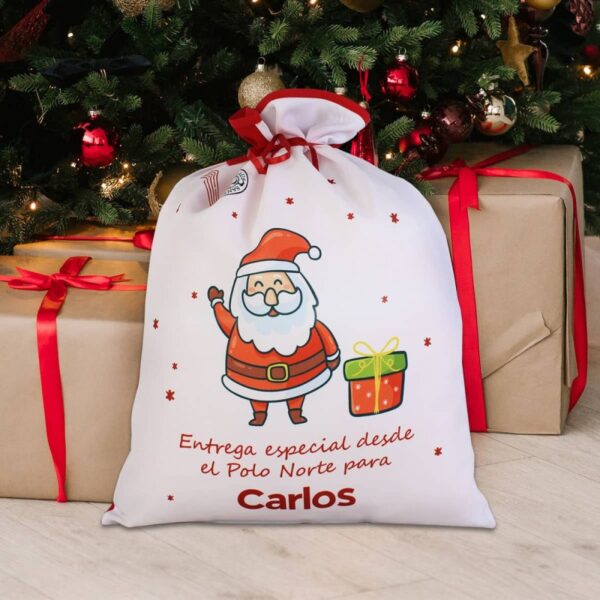 Saco para Regalos Personalizado Papá Noel - Imagen 2
