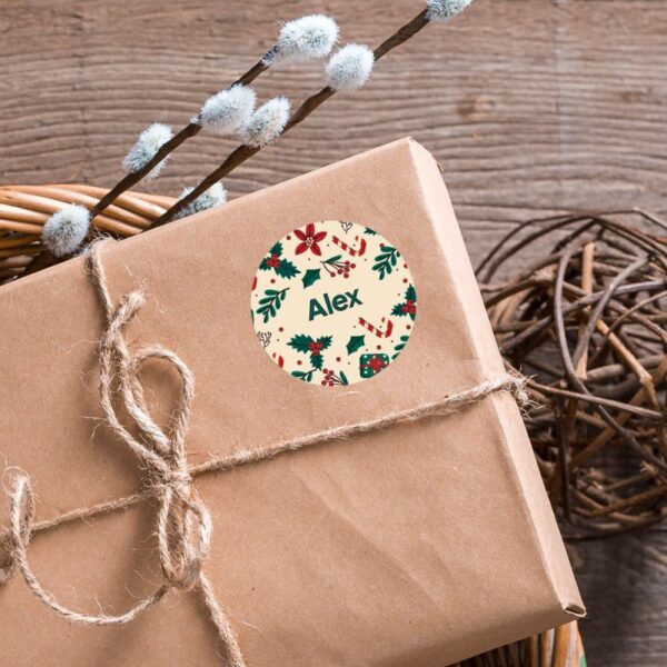Set 10 Pegatinas con Nombre para Navidad... - Imagen 3