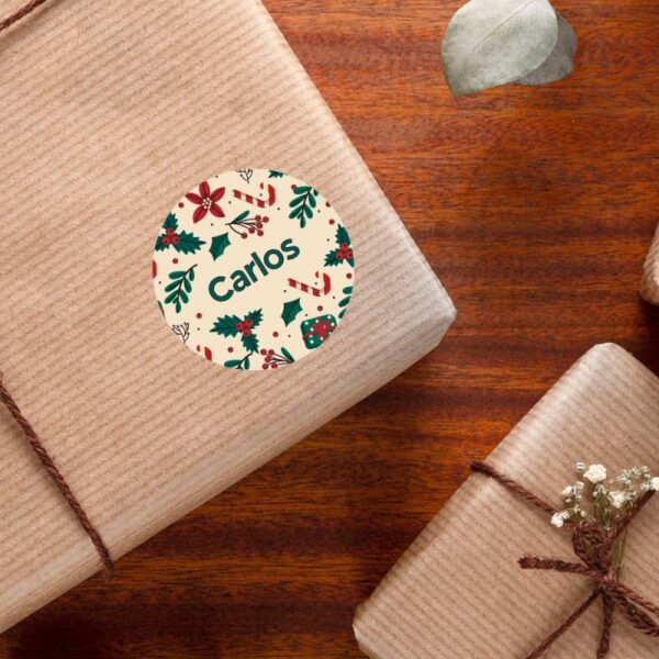 Set 10 Pegatinas con Nombre para Navidad... - Imagen 4
