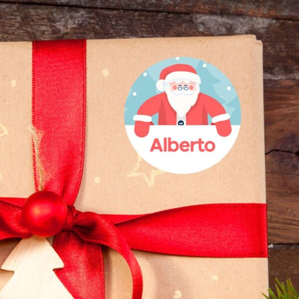 Set 10 Pegatinas con Nombre para Navidad - Imagen 2