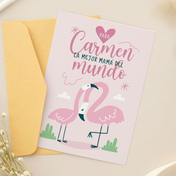 Tarjeta Personalizada Día de la Madre + Sobre - Imagen 2