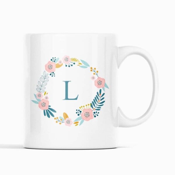 Taza con Inicial Floral - Imagen 3