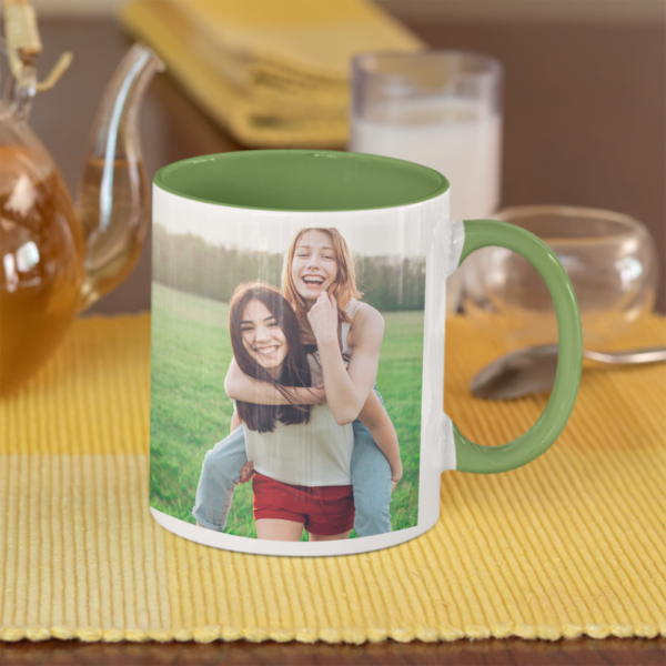 Taza Personalizada Verde Claro - Imagen 2